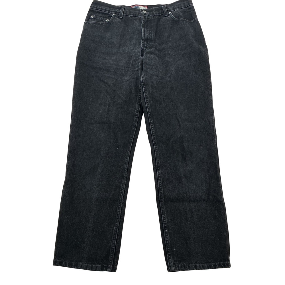 Vintage Old Navy Relaxed Jeans Womens 14 Black Cotton High Waist Grunge 90s